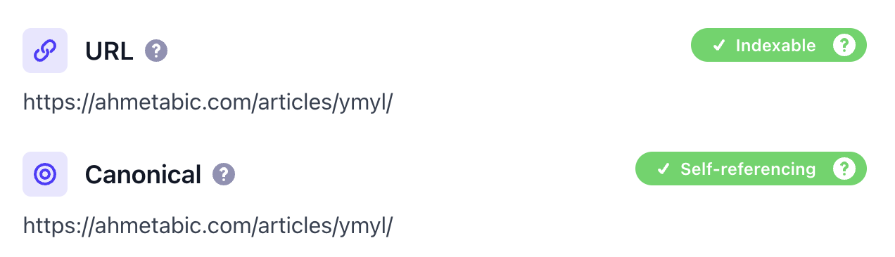Kendine Referanslı Canonical URL Kullanımı