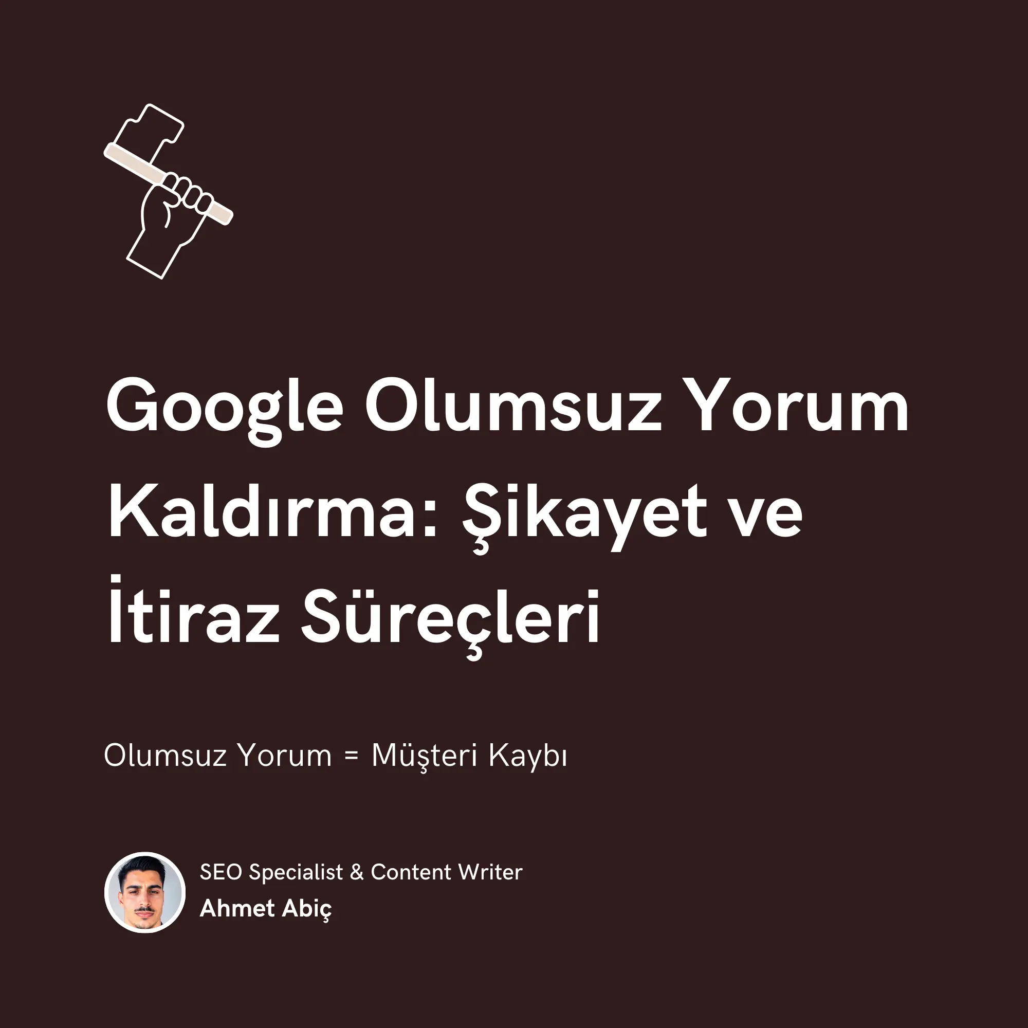 Google Olumsuz Yorum Kaldırma