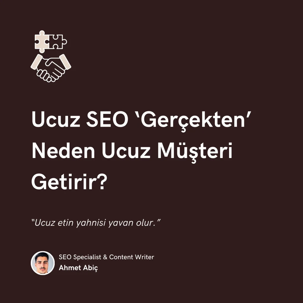 Ucuz SEO ‘Gerçekten’ Neden Ucuz Müşteri Getirir