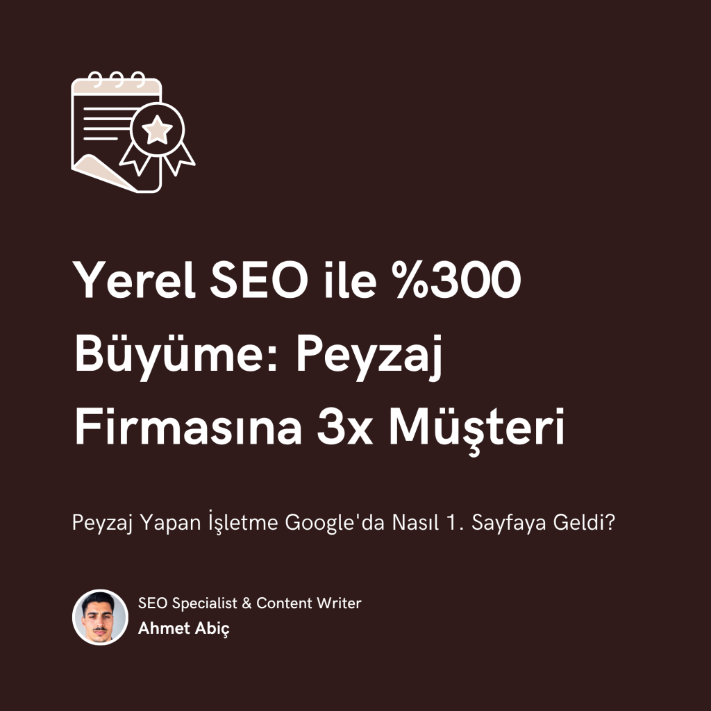Peyzaj Firması Yerel SEO çalışması