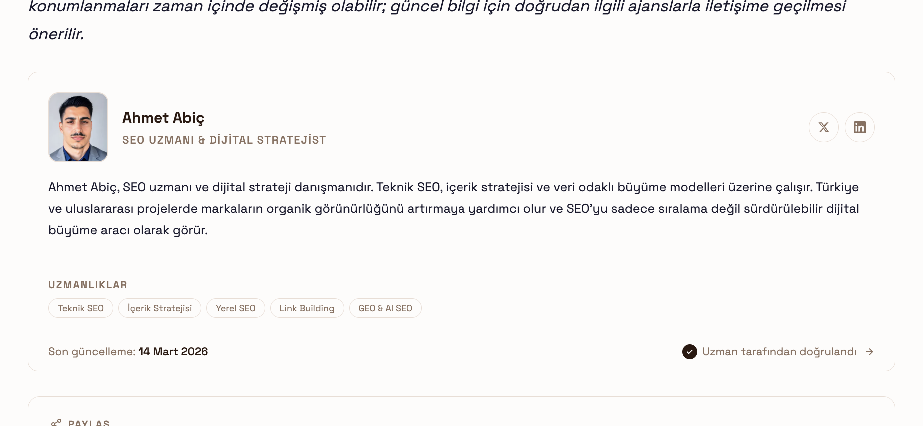 web sitesi için eeat sinyalleri