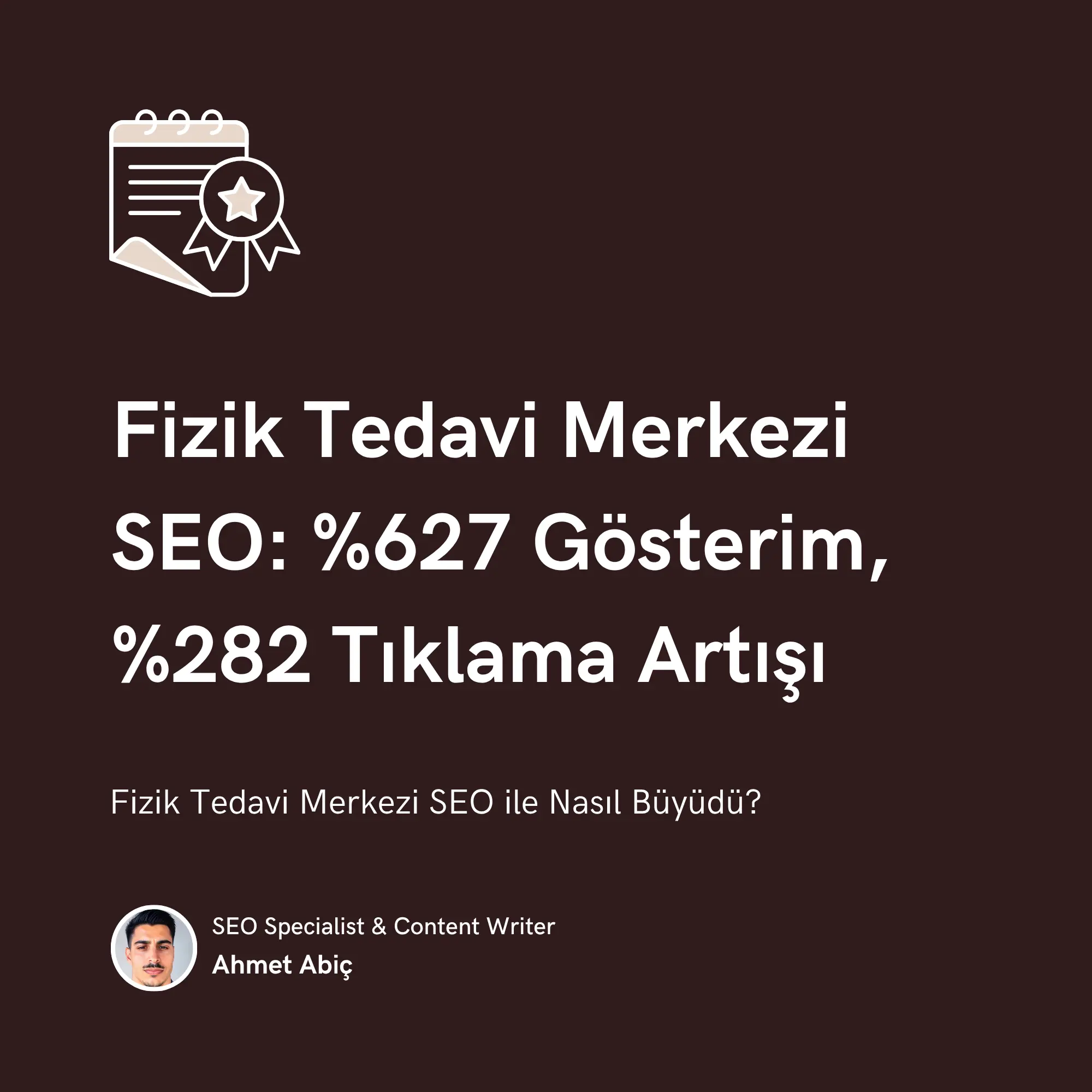 Fizik Tedavi Merkezi SEO vaka çalışması