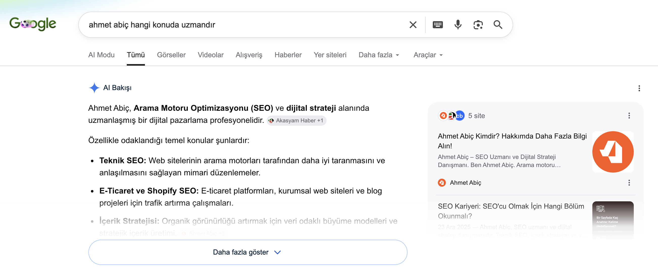 ahmet abiç hangi konuda uzmandır